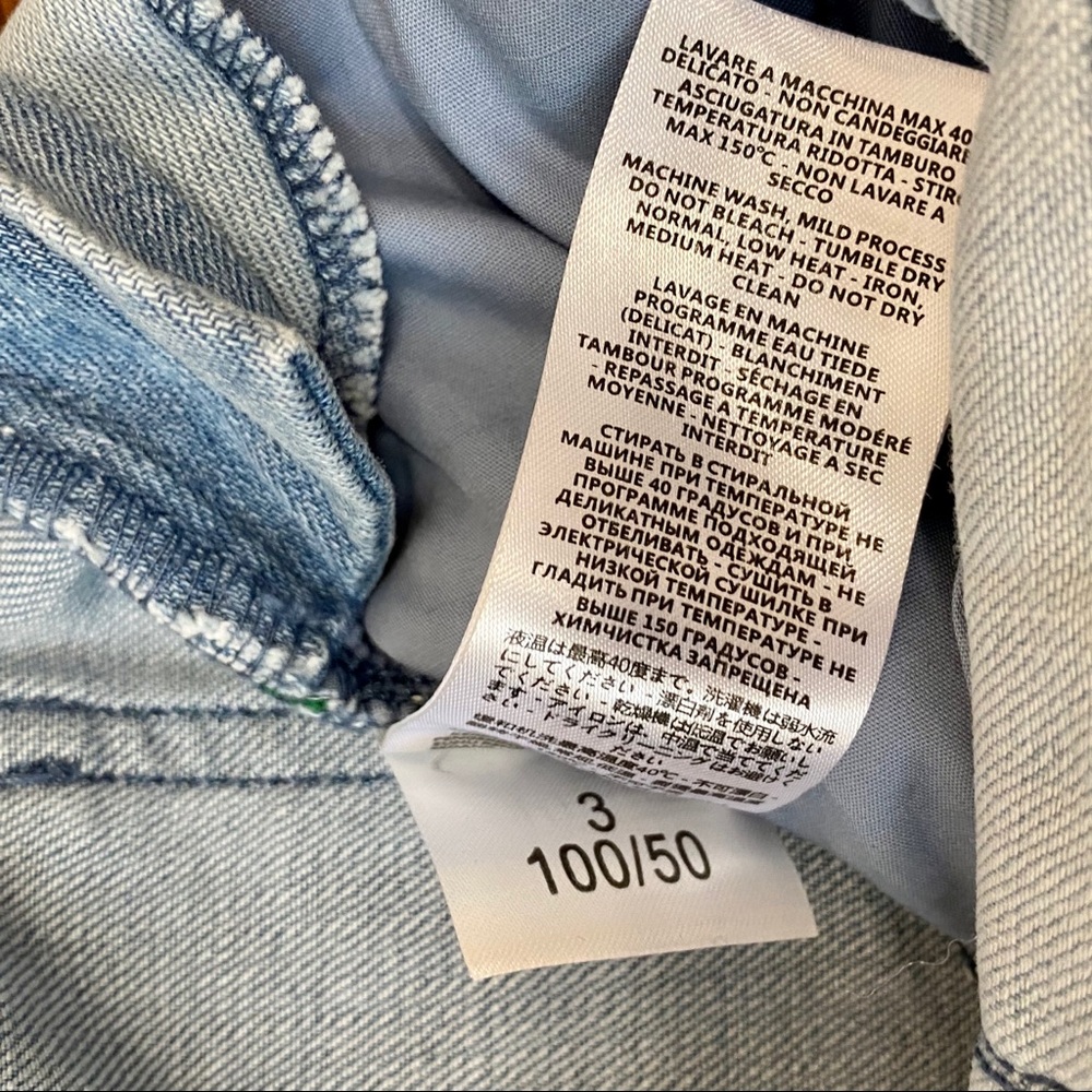 New. Stella McCartney Embroidered Denim Overalls. Jeans - Picture 9 of 11